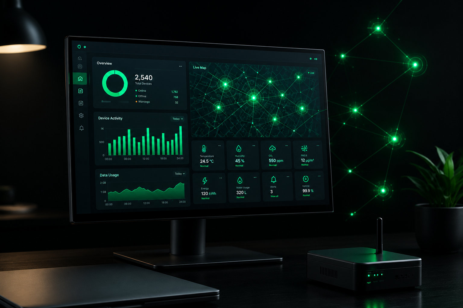 IoT software dashboard